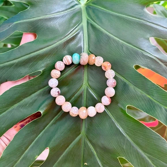 Amazonite & Agate bracelet - Picture 3 of 3